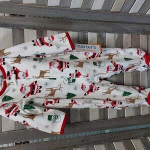 Baby Santa Christmas Fleece Fleece Footed Pajama | Carters | 3M